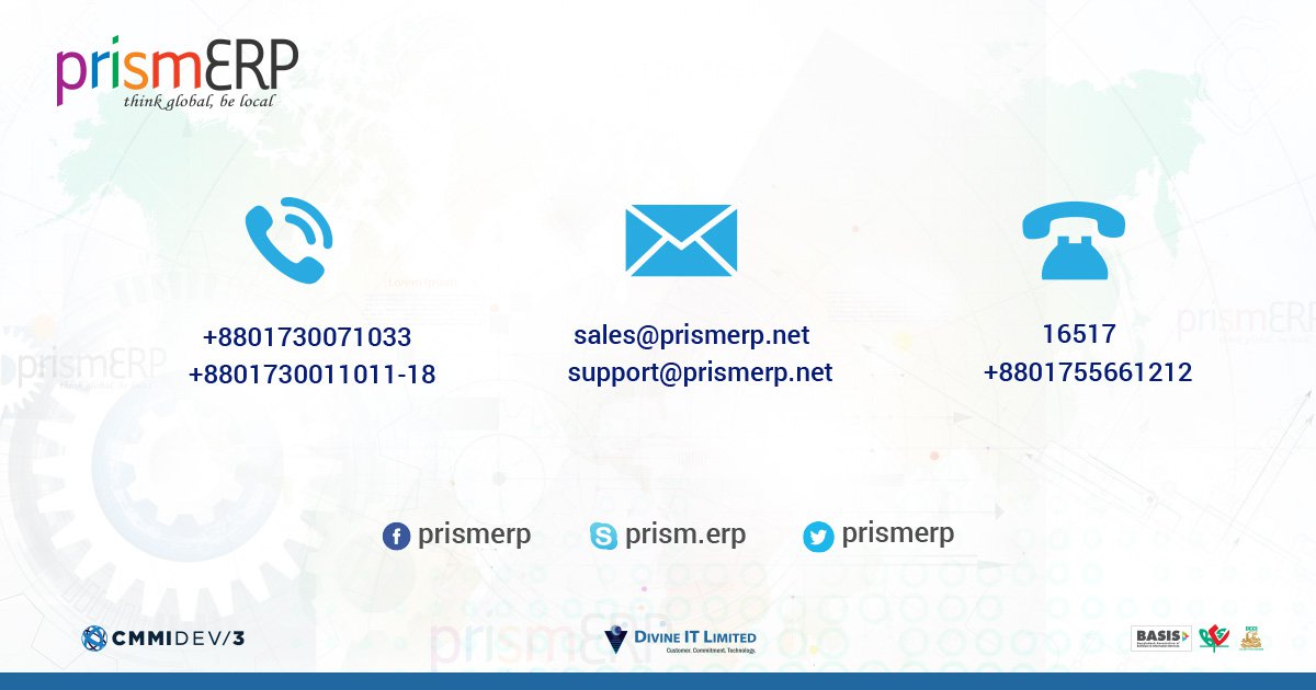 Contact us Best ERP software in Bangladesh PrismERP