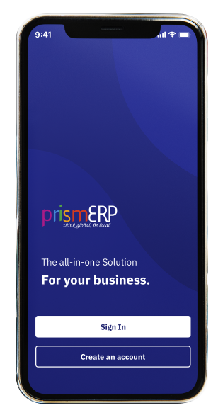 mobile application prismerp view