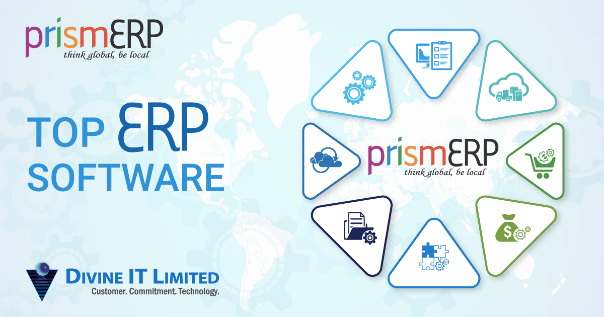 Top 5 ERP Systems Around The Globe (% number refers to the market share)